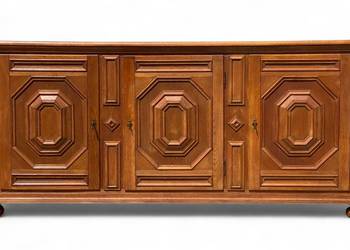 Rustykalna długa komoda dębowa sideboard