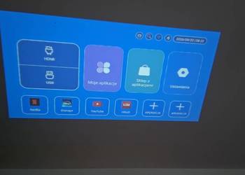 PROJEKTOR RZUTNIK ANDROID TV 4K WIFI FULL HD PRZENOŚNY SMART GŁOŚNIK