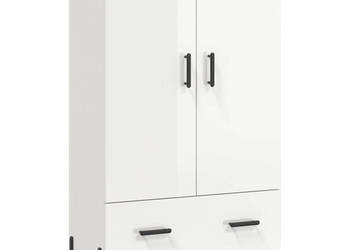Wysoka szafka biała z połyskiem 695x31x115 cm WM-828246