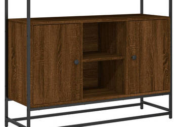 Komoda brązowy dąb 100x35x80 cm materiał drewnopochodny WM-835543