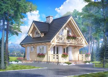 DREWNIANY DOMEK CAŁOROCZNY KAROLINA II 61 + 19 M2