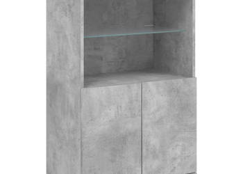 Szafka z oświetleniem LED szarość betonu 605x37x100 cm WM-836668