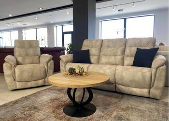 Nowy Komplet ALEX 3+1+1, Funkcje RELAX, Tkanina, = PRODUCENT Olesno