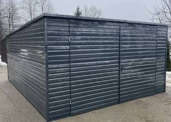 Garaż blaszany 4x5 grafit