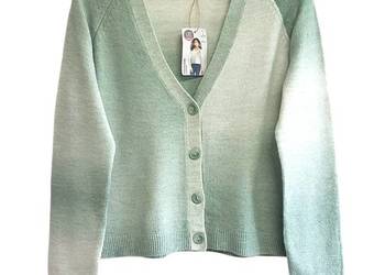 Damski zielony sweter ombre z długim rękawem UP2Fashion 36/S