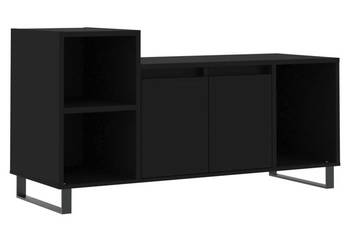 Szafka pod TV czarna 100x35x55 cm materiał drewnopochodny WM-831325