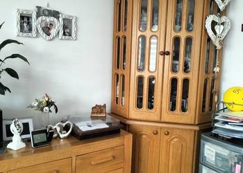 Witryna dębowa oszklona