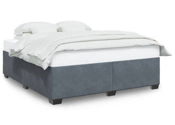 Rama łóżka bez materaca ciemnoszara aksamitna 200x200 cm WM-3284656