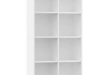 Regał na książki biały 66x30x130 cm materiał drewnopochodny WM-800153
