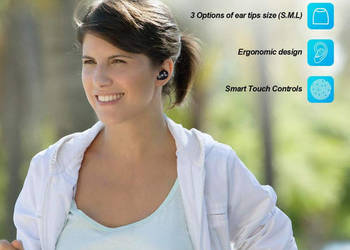 NOWE słuchawki Bluetooth TWS aptX dźwięk HiFi BAS auto-pause SPORT