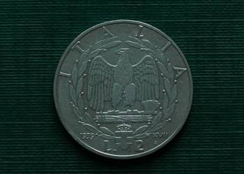 WŁOCHY - 2 liry (1939r.) Niemagnetyczna 1939 - XVII