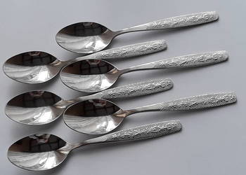 Łyżeczki do herbaty (nr.1), ROŚLINNY, Gerlach, sztućce PRL