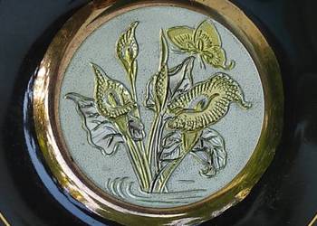 The Art of Chokin"*JAPOŃSKIE CLOISONNÉ *złocony24 k*kolekcjonerski talerzyk
