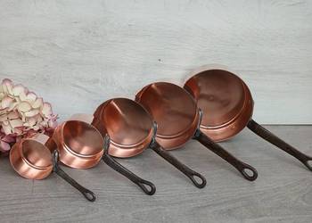 Miedziany garnek miedziany rondel - komplet 5szt