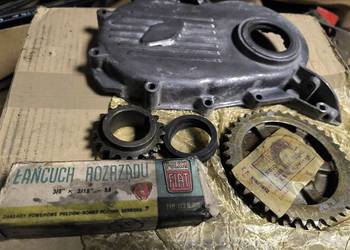 Fiat 125p 1300 1500 obudowa pokrywa  rozrządu kola łańcuch kolo pasowe walu