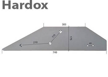 Płoza długa HARDOX 93600/P części do pługa FRAUGDE