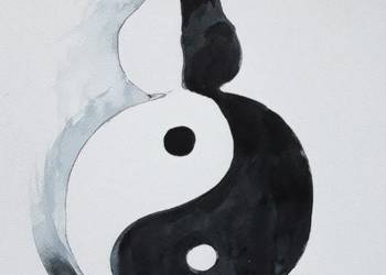 "KOCIE OGONY - MIŁOŚĆ W RÓWNOWADZE" - symbol yin i yang