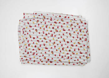 Tkanina poliestrowa w kwiaty - lekka, zwiewna - wyprzedaż tkanin