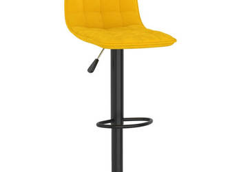 Hokery 2 szt. żółte tapicerowane aksamitem WM-333998