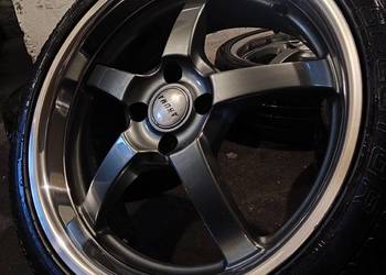 Japońskie felgi AKUMA N32 17'' 4x100 polerowane ranty JDM RH BBS OZ