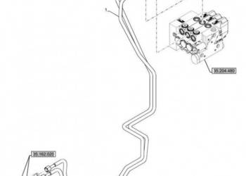 New Holland T6090 T6070 Rurka hydrauliczna 48094282