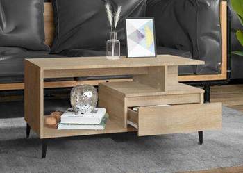 vidaXL Stolik kawowy, dąb sonoma 90x49x45 cm, materiał drewnopoc(sku819623)