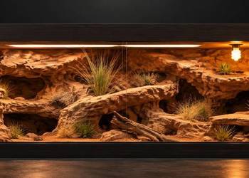 Terrarium pustynne dla gekona lamparciego żółwia greckiego