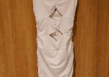 Shein śliczna biała obcisła sukienka 34 XS
