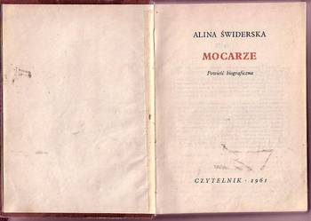 (5803) MOCARZE POWIEŚĆ BIOGRAFICZNA – ALINA ŚWIDERSKA