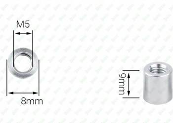 M5X9 ALUMINIOWA TULEJKA DYSTANSOWA GWINTOWANA ZŁĄCZNA PRZEDŁUŻANA MUFA