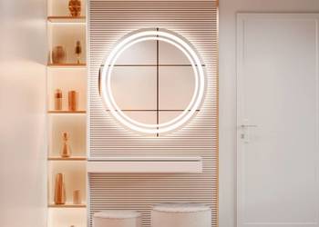 Lustro LA ROSE LED — klasyczne, okrągłe, z romantycznym światłem