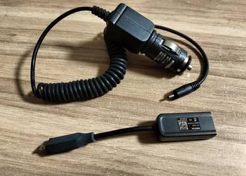 Ładowarka samochodowa 12V-24V okrągła wtyczka i przejście na Micro USB