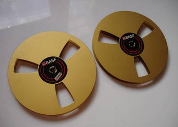 Szpula magnetofonowa ALU BASF-18cm złota