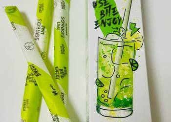 Jadalne słomki do drinków, napojów, Bez GMO i  konserwantów