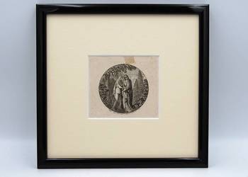 Daniel Chodowiecki (1726 - 1801) Spotkanie Maryi z żoną Piłata akwaforta