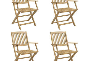 Składane krzesła ogrodowe 4 szt. 575x545x90 cm akacja WM-365742