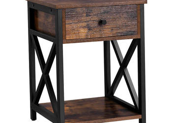 Stolik Szafka z szufladą w stylu rustykalnym