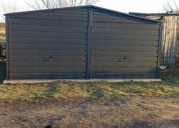 Garaż Antracyt profil ocynk nie kontownik Garaż blaszany na wymiar 6x6