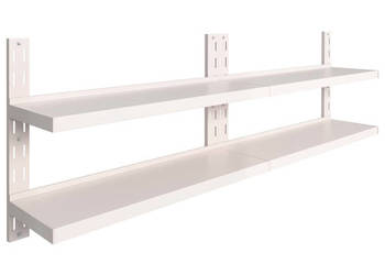 Wiszące półki ścienne 2 poziomy 2 szt. stal 240x30 cm WM-3055900