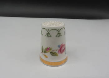 Naparstek porcelanowy, Royal Doulton England Dot Rose Kwiatowy