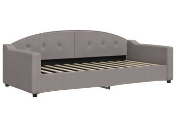 Sofa z funkcją spania kolor taupe obita tkaniną 90x200 cm WM-354186