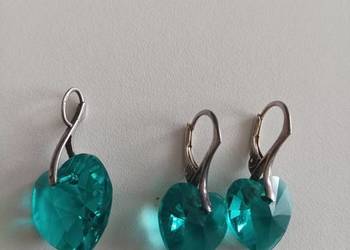 Kolczyki i zawieszka srebrna ze szkłem Swarovski