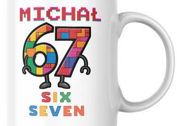 Kubek 67 SIX SEVEN Trend Prezent dla Gracza Dziecka styl Minecraft / Lego