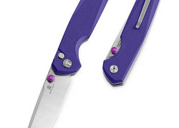 Nóż składany Bestechman Velix Purple G10, Satin/Stonewashed 14C28N by Osta…