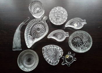 Krysztalowe puzderka komplet całość w