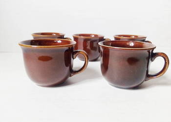 6 filiżanek Pruszków porcelit vintage PRL