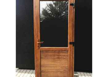Ciepłe drzwi 100x210 złoty dąb