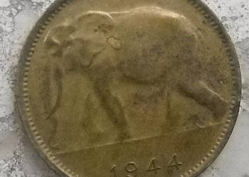 KONGO BELGIJSKIE-1 FRANK-1944 r (SŁOŃ)