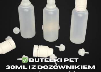 Butelki PET 30ml z zakrętką – do perfum, olejków, kosmetyków – każda ilość