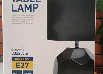 Platinet lampka stołowa, nocna, kubik, geometryczny wzór, designerska